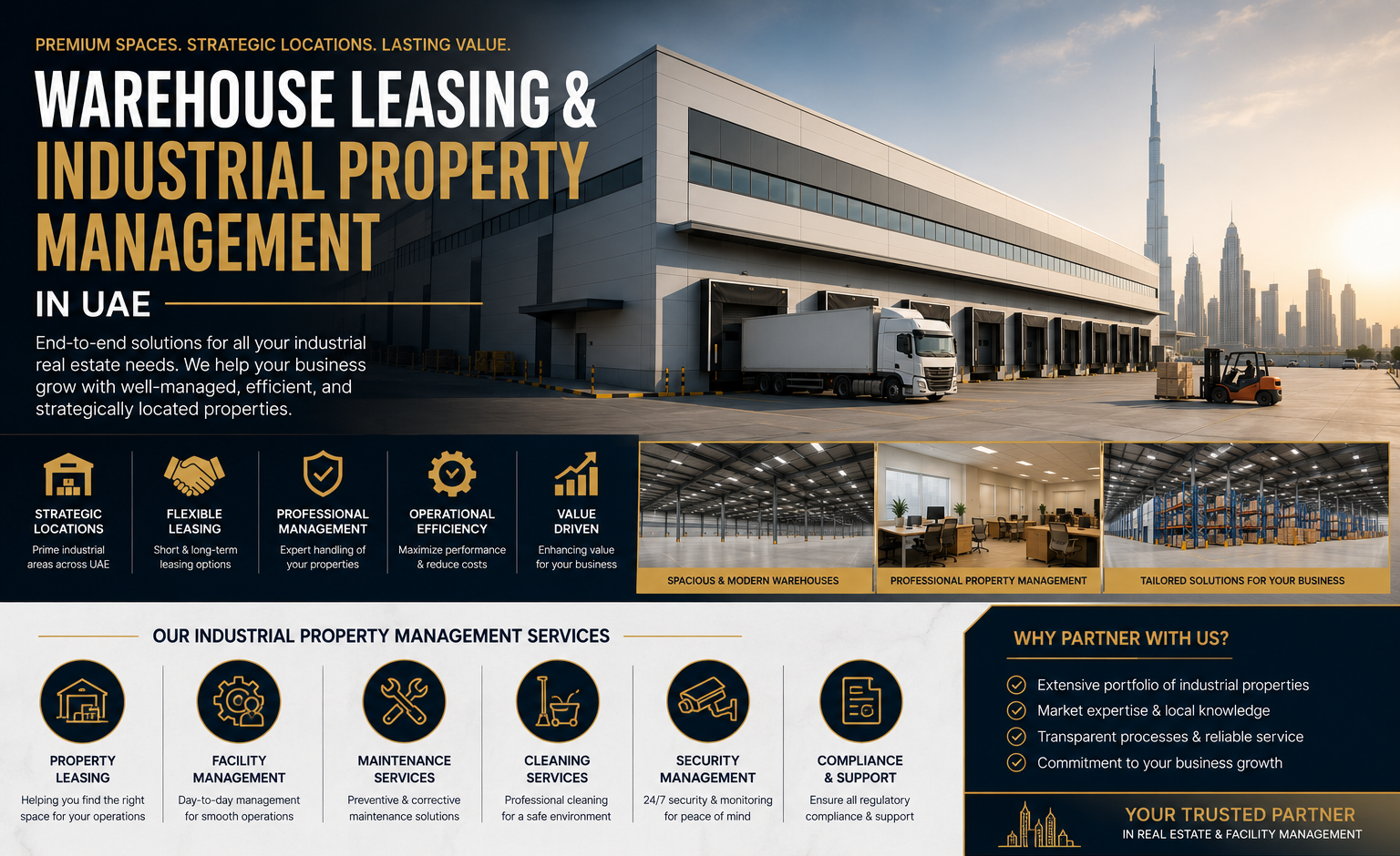 Warehouse Leasing and Industrial Property Management UAE